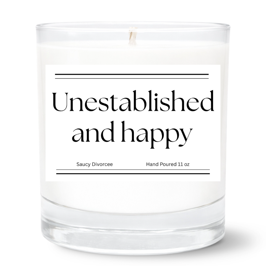Unestablished and Happy Hand Poured Candle