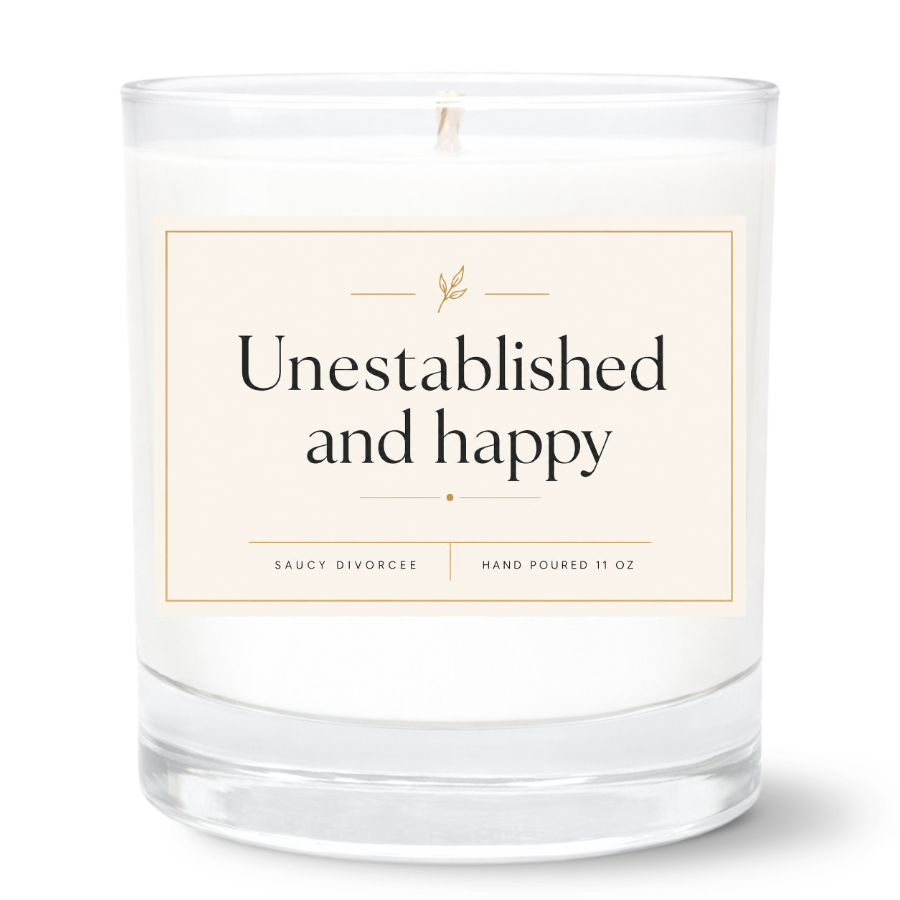 Unestablished and Happy Hand Poured Candle