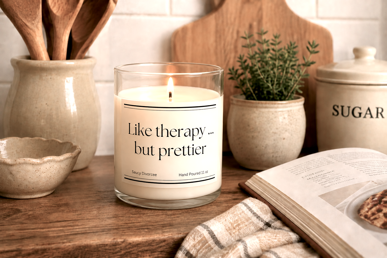 Like Therapy But Prettier Hand Poured Candle